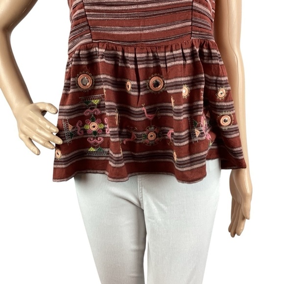 Altar'd State Halter Boho Tank Top Size L Brick Red - Picture 3 of 7